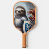Raquette De Pickleball Sloth Knight Fighting Dragons (Verso)