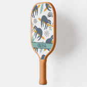 Raquette De Pickleball Sloth Pickleball Paddle, Moderne, Nom personnalisé (Gauche)