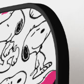 Raquette De Pickleball Snoopy Black & Magenta Motif (Détail gauche)