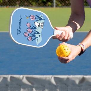 Raquette De Pickleball Snoopy d'arachides et Fleur de bois   Ajouter Votr
