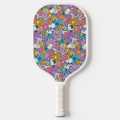 Raquette De Pickleball Snoopy & Motif de fleurs de bois (Recto)
