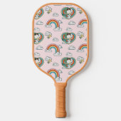 Raquette De Pickleball Snoopy & Woodstock Rainbow Heart Motif (Recto)