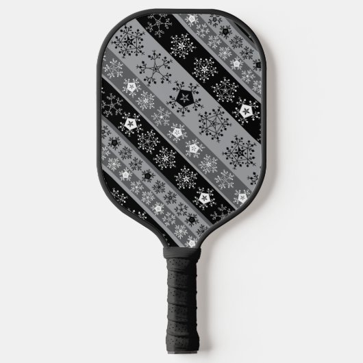 Raquette De Pickleball Snowflake rayures gris (Recto)