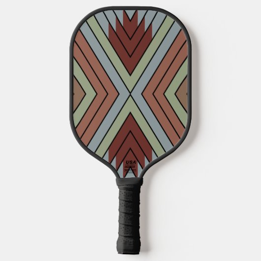 Raquette De Pickleball South West American Indian Style Patterned Art (Verso)