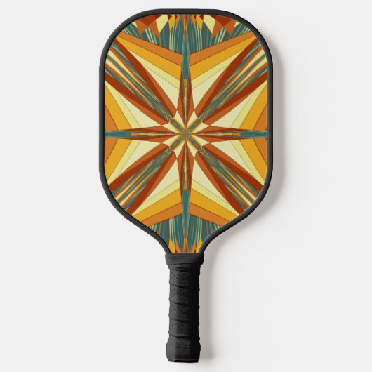 Raquette De Pickleball Southwestern Golden Sun Rays Design indien (Verso)