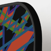 Raquette De Pickleball Southwestern Symmetrical Tiled Pattern Line Art (Détail gauche)