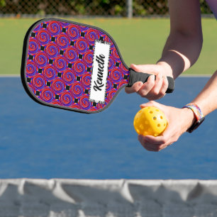 Raquette De Pickleball Spirale contre le rouge et le bleu par Kenneth Yon