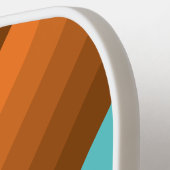 Raquette De Pickleball Sport Desert Teal Stripes with Name (Détail gauche)