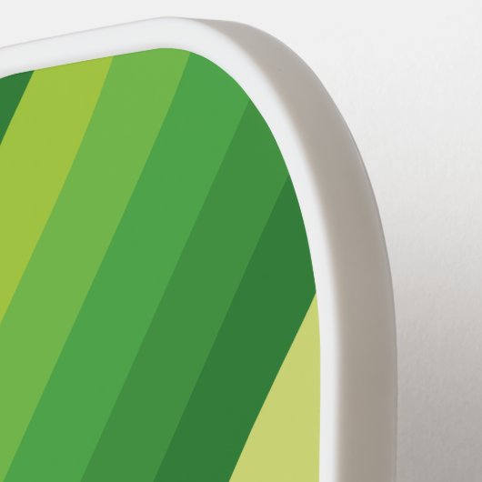 Raquette De Pickleball Sport Lily Pad Green Stripes with Name (Détail gauche)