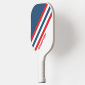 Raquette De Pickleball Sport Postman Nostalgale rayures avec nom (Gauche)
