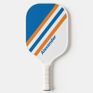 Raquette De Pickleball Sport Retro New Amsterdam Rayures avec Nom