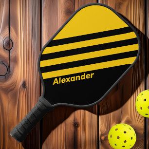 Raquette De Pickleball Sport Safety Bee Nostalgiques Rayures avec Nom
