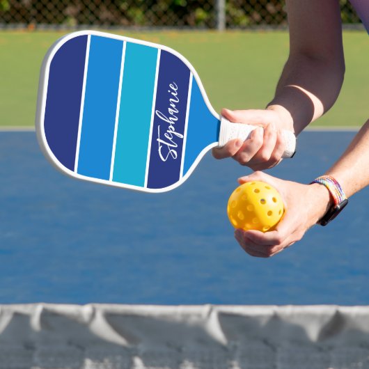 Raquette De Pickleball Sport Signature Blue Striped (Insitu)
