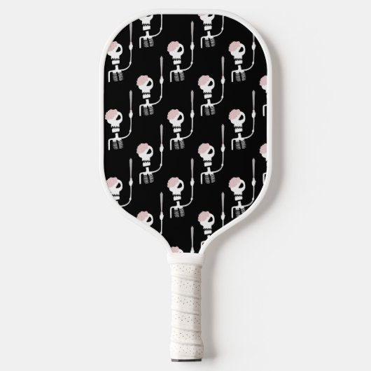 Raquette De Pickleball Squelette d'Halloween avec épée (Recto)