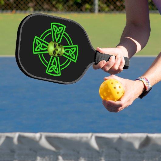Raquette De Pickleball St. Patrick's Day Croix celtique et crâne (Insitu)