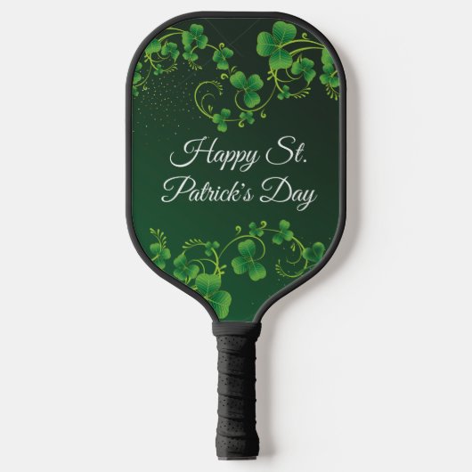Raquette De Pickleball St. Patrick's Day Green Vine Shamrock Irish Party (Recto)