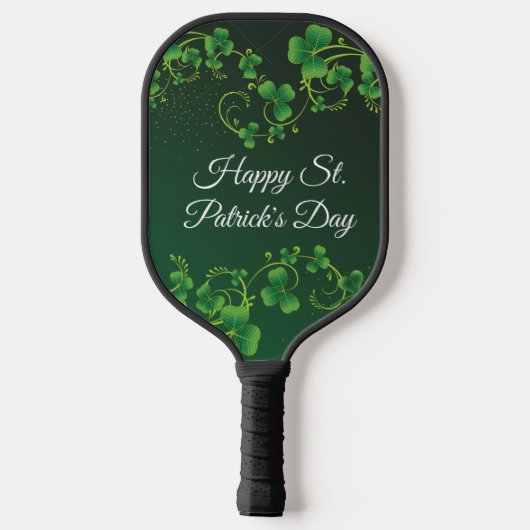 Raquette De Pickleball St. Patrick's Day Green Vine Shamrock Irish Party (Verso)