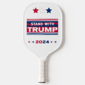 Raquette De Pickleball Stand with Trump~2024~MAGA (Verso)