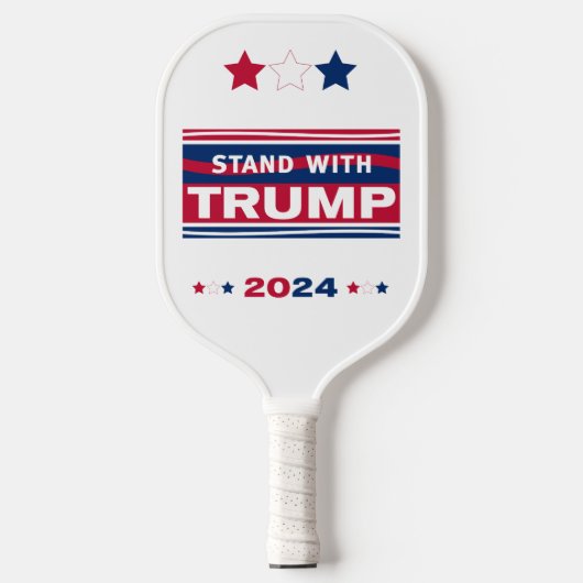 Raquette De Pickleball Stand with Trump~2024~MAGA (Recto)