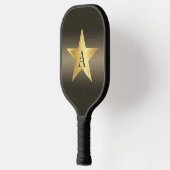 Raquette De Pickleball Star Black & Gold Pickleball Star Player Monogramm (Gauche)