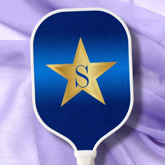 Raquette De Pickleball Star Navy Blue Pickball Star Player Monogramme