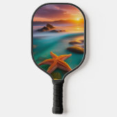 Raquette De Pickleball Starfish sur la plage à Sunrise (Verso)