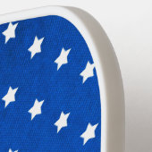 Raquette De Pickleball Stars on Digital Fabric Texture par Shirley Taylor (Détail gauche)