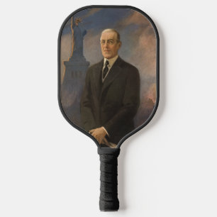 Raquette De Pickleball Statue de la Liberté et président Woodrow Wilson