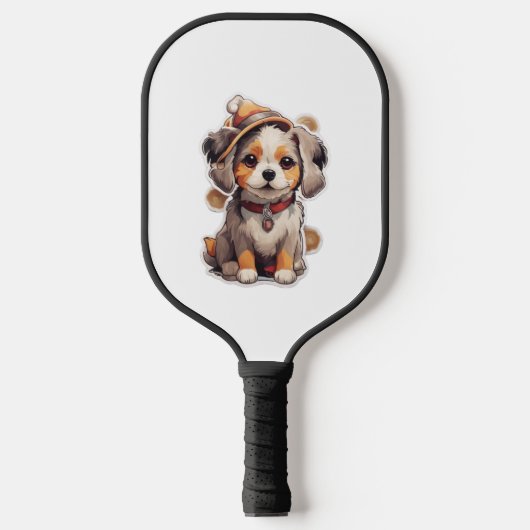 Raquette De Pickleball Stickers pour chien unique mignons (Recto)