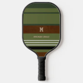 Raquette De Pickleball Stripes modernes avec nom Stylish Pickleball Paddl (Recto)