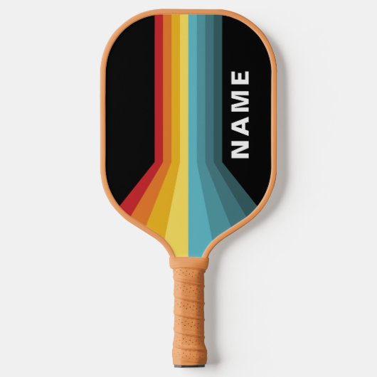 Raquette De Pickleball Stripes rétro personnalisées (Recto)