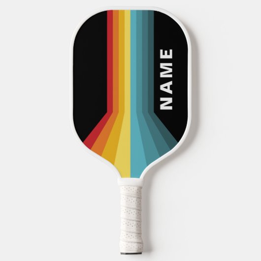 Raquette De Pickleball Stripes rétro personnalisées (Recto)
