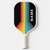 Raquette De Pickleball Stripes rétro personnalisées (Verso)