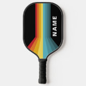 Raquette De Pickleball Stripes rétro personnalisées (Verso)