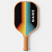 Raquette De Pickleball Stripes rétro personnalisées (Verso)
