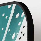 Raquette De Pickleball Succulents en vert et rose (Détail gauche)