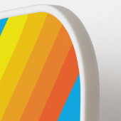 Raquette De Pickleball Sunburst Sea Stripes with Name (Détail gauche)