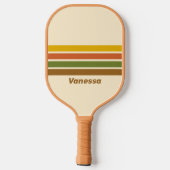 Raquette De Pickleball Sunrise Clover Across Striping with Name (Verso)