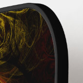 Raquette De Pickleball Sunrise Floral Red Abstrait Art (Détail gauche)