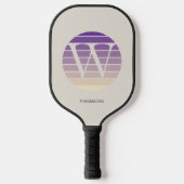 Raquette De Pickleball Sunset Pastel Monogram Personalized (Recto)