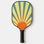 Raquette De Pickleball Sunshine Orange Pickleball Jaune Sunbeams sur Bleu (Recto)