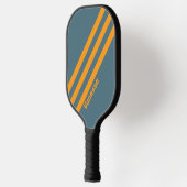 Raquette De Pickleball Sunshine rétro Trois bandes avec nom (Gauche)