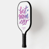 Raquette De Pickleball Super Fun Meilleure Mère Brosse Script Violet Et B (Gauche)