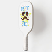 Raquette De Pickleball Super Star with sunglasses and mustache (Gauche)