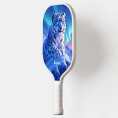 Raquette De Pickleball Superbe léopard des neiges sur Mountain Rock (Gauche)