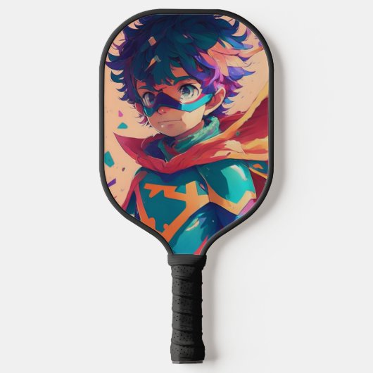 Raquette De Pickleball Superhero Anime rouge et bleu (Recto)