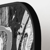 Raquette De Pickleball Surface Current – Abstract Flow & Structure Pickle (Détail gauche)