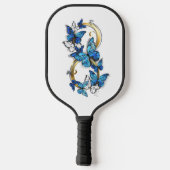 Raquette De Pickleball Symbol Infinity of Blue Morpho Butterflies (Verso)