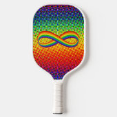 Raquette De Pickleball Symbole d'amour infini Rainbow Cool Infinity Pride (Verso)