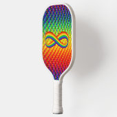 Raquette De Pickleball Symbole d'amour infini Rainbow Cool Infinity Pride (Gauche)